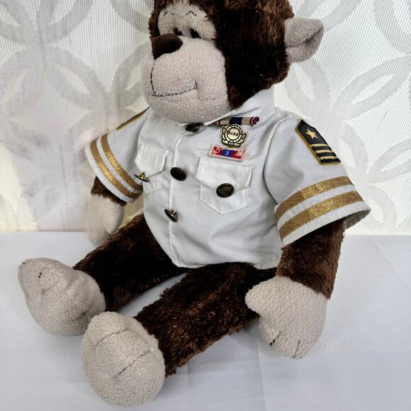 2010 Build A Bear Babs Plush & Outfit US Navy Officer Dress Whites Sailor Bear - Picture 8 of 8